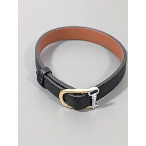 Keep Collective Reversible Black Brown Leather Bracelet For Charms Classic 7"